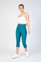 Step Original Petrol Blue Women's Pocketed High Waist Extra Compressor, Capri Yoga Tights 48cm - 2