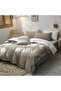 Duvet Cover Set Double 160X200 cm 100% Organic Cotton Fitted Sheet Soft Double Sided - 2