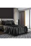 Luxury Hotel Series Striped 4 Piece Black Duvet Cover Set 160X200 cm Skin-Friendly Satin Fitted Sheet - 2