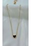 Women's Special Two-Tone Black and Red Heart Steel Necklace - 3