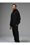 Men's Black 3 Thread Cotton Elastic Leg Comfortable Oversize Tracksuit Set - 7