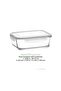 Fresco Set of 4 Storage Cups (Rectangular) (White Cover 1900Cc-1200Cc-800Cc-400Cc) - 3