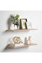 2-Pcs Floating Wall Shelves 100×15 cm Beige