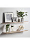 2-Pcs Floating Wall Shelves 60×15 cm Beige - 4