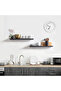 2-Pcs Floating Wall Shelves 80×15 cm Black - 2