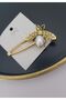 Women's Gold Metal Bee Detail Pens Buckle Slip-464 - 2