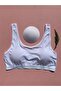 Cotton Lycra Combed Cotton Fabric 3-Piece White Color Sports Bra with Removable Pads - 2