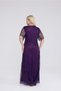 Plus Size Long Sequined Flexible Fabric Evening Dress