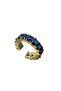 Oval Cut Navy Blue Embellished Full Eternity Ring - 2