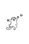 Cat Catching Butterfly Sticker for Car, Engine, Laptop, Wall, Foil Sticker 25x25 cm