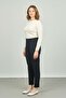 Women's High Waist Pants 1250 Navy Blue - 2