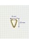 Triangle Model Surgical Steel Earrings Gold Color Antiallergic Non-Tarnish Earrings - 4