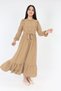 Girl's Dress Aerobin Linen Fabric Hijab Suitable Long Length Children's Dress - 5