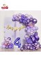 Purple Butterfly and Purple Number Simple Luxury Birthday Party Decoration Set - 5