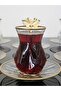 18 Piece Alya Tea Set for 6 People with Glass Plates and Tea Spoons - 2