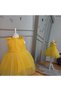 Girl's Glittery Draped Bow Backless Tulle Gathered Birthday Party Wedding Dress - 3