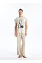 LCW Crew Neck Printed Short Sleeve Women's T-Shirt - 2