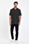 Men's Polo Neck Short Sleeve Button Loose Khaki Shirt - 3