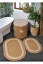 Jute, bath mat set, bohemian style bathroom set, scandinavian mat / basket