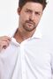Men's Polo Neck Short Sleeve Button Loose White Shirt - 3