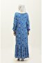 Floral Viscose Dress with Gathered Hem - 5
