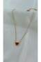Women's Special Two-Tone Black and Red Heart Steel Necklace