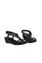23Y151-25 Soft Sole Black Women's Sandals - 5