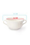 Soup Bowl Double Handle Soup Bowl Porcelain Soup Container 11 cm 4 Pcs - 3