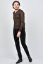 Men's V-Neck Patterned Wool Sweater - 2