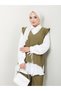 Trend Fabric Women's Hijab Set - 3-Piece Shirt and Vest Set - 2