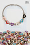7 Colorful Charm Beads - Bracelet and Necklace Accessory, Heart-Eyed Jewelry