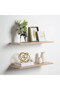 2-Pcs Floating Wall Shelves 40×15 cm Beige