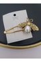 Women's Gold Metal Bee Detail Pens Buckle Slip-464 - 5