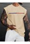 Men's Paris Printed Sleeveless Oversize T-Shirt