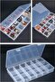 18 Compartments Clear Necklace Ring Jewelry Box Sewing Box Organizer - 4