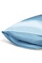 Blue Silk Satin Pillowcases 2 Pack 50X70 cm Anti-Sweat Odorless Suitable for Curly Hair Skin Friendly - 3