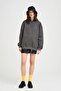 Men's Oversize Smoked 3 Thread Hooded Kangaroo Sweatshirt - 3