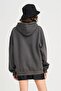 Men's Oversize Smoked 3 Thread Hooded Kangaroo Sweatshirt - 6