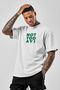 Sc Plus Oversize Not Today Printed White Tshirt