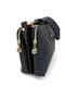 Woman's Black 5-Compartment Adjustable Long Strap Bag and Wallet Set Tm1127q - 6