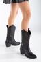 Women's Western Decorative Embroidered Boots - 2