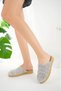 women's lace flower detailed fashionable and comfortable model full-mold slippers indoor model home guest slippers - 2