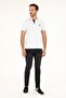 Men's White Polo Collar T-Shirt - 4