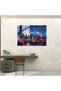 Pointillism Glass Wall Art: Night Cityscape, Pointillism, Glass Art - 2
