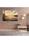 Serene Lake Sunset Pointillism Glass Wall Art,Pointillism,Wall Decoration - 2