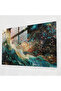 Pointillism Glass Wall Art Celestial Galaxy Scene, Pointillism, Wall Decoration
