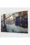 Pointillism Glass Wall Art: Serene Lakeside Landscape, Pointillism, Home Decor