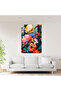 Pop Art Flower Painting Glass Print, Classicism+Popart - 2