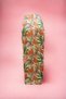 Cream Tropical Orange Swan Patterned Long Pareo Satin Women's Beach Dress New Season - 3