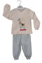 Crew Neck Long Sleeve Printed Baby Girl 2 Piece Set